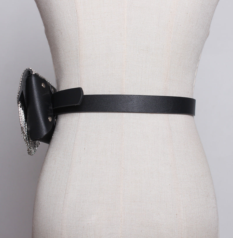 Flash Diamond Mini Sac de téléphone portable pour femmes Sac de ceinture