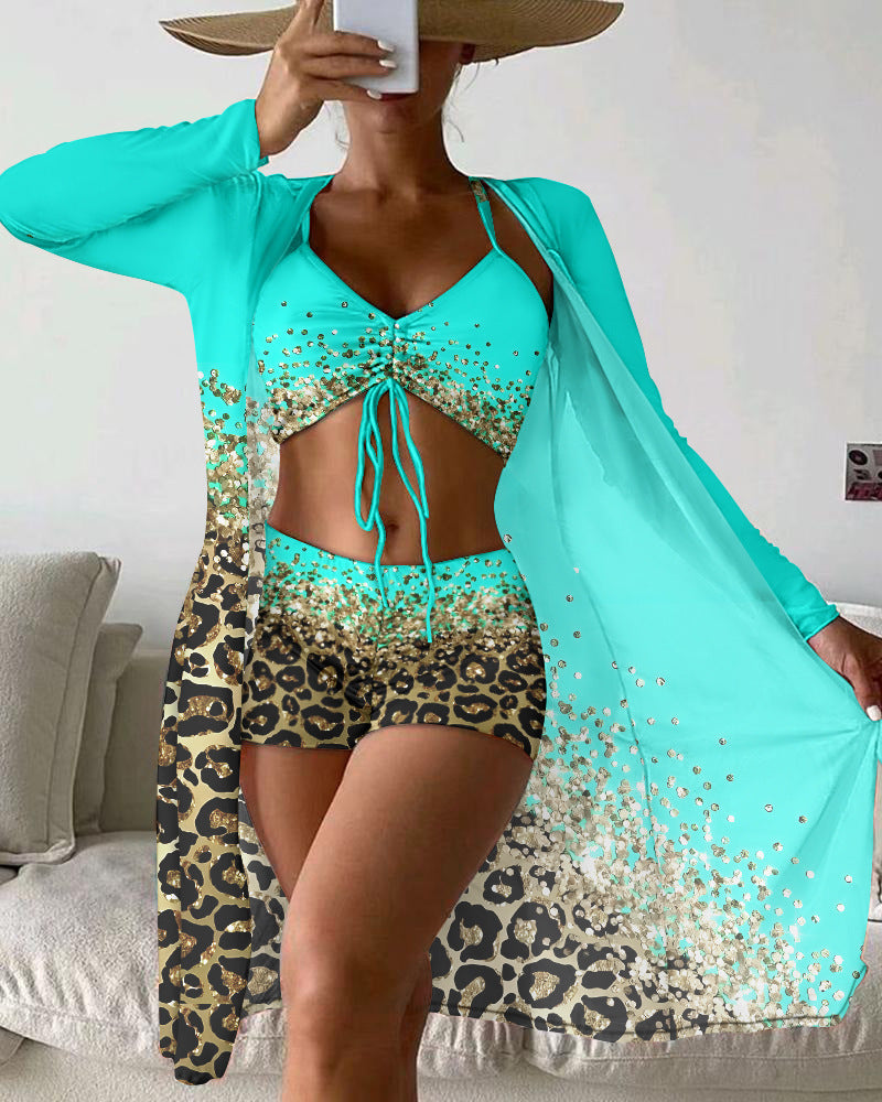 Maillot Deux Pièces Imprimé Tendance
