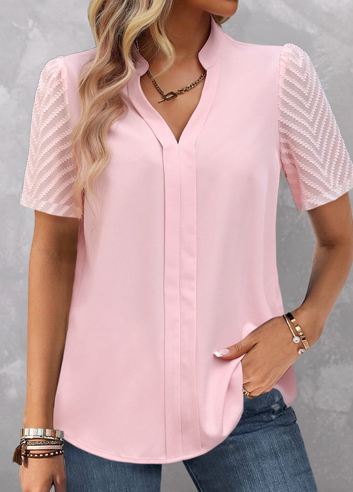 T-shirt Col V, Casual & Tendance
