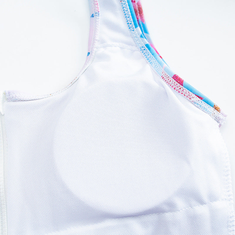 Maillot Une Pièce Zippé Imprimé