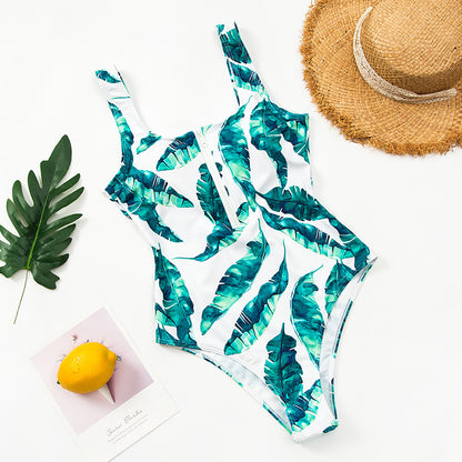 Maillot Une Pièce Zippé Imprimé