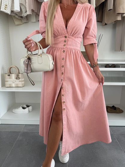 Robe Chemise en Jean Élégante
