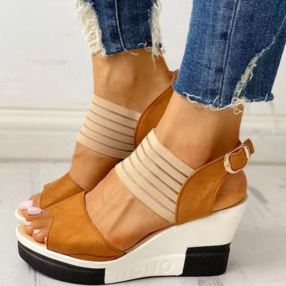 Flat Buckle Platform Casual Lightweight Women'S Shoes