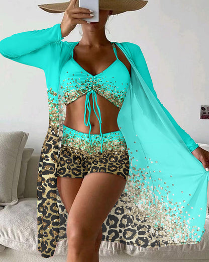 Maillot Deux Pièces Imprimé Tendance