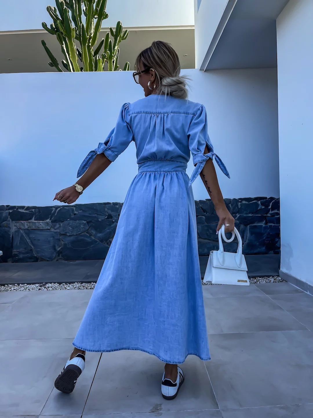 Robe Chemise en Jean Élégante