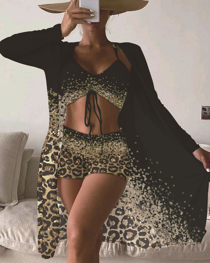 Maillot Deux Pièces Imprimé Tendance