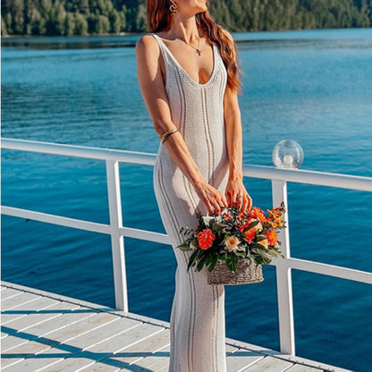 Robe Dos Nu Tricotée Élégante