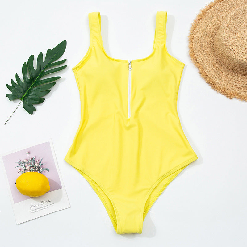 Maillot Une Pièce Zippé Imprimé