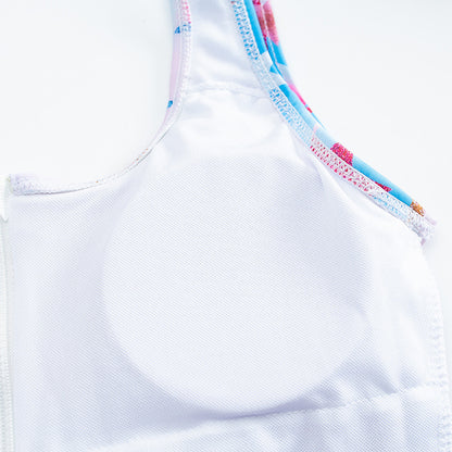Maillot Une Pièce Zippé Imprimé