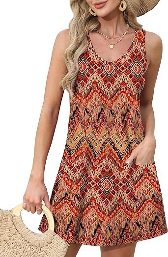 Robe Été Plage Col V Décontractée